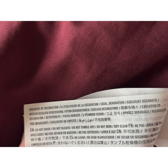 Abercrombie & Fitch M Teddy Coat Fluffy Cozy Burgundy - Picture 9 of 10